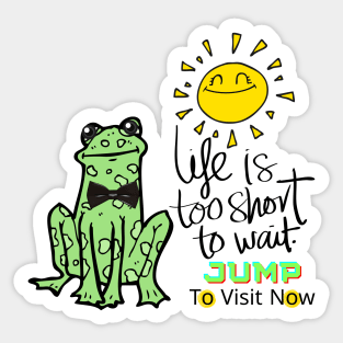 JUMP TO VISIT NOW Sticker